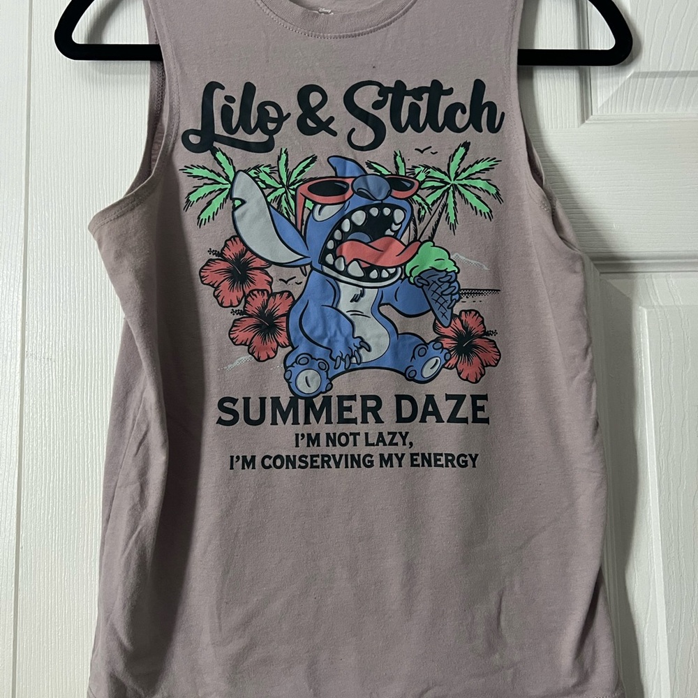 Disney Stitch Mauve Graphic Tank Top